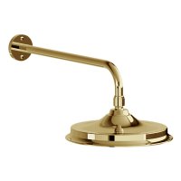 Burlington Riviera Gold Fixed AirBurst Shower Head and Arm