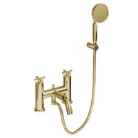 Burlington Riviera Gold Deck Mounted Bath Shower Mixer