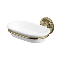 Burlington Bathrooms Gold/White Soap Dish