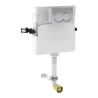 Geberit Alpha 12cm Concealed Cistern with Alpha01 Round Flush Plate