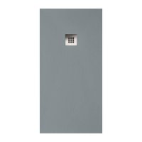 Sommer Essenza 1000 x 800mm Grey Slate Shower Tray - Central Waste
