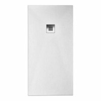 Sommer Essenza 1000 x 800mm White Slate Shower Tray - Central Waste