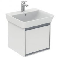 Ideal Standard Connect Air Cube 1 Drawer Vanity Unit for 500mm Basin (Gloss White with Matt Grey Interior)