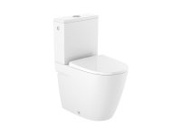 Roca Ona Compact Close Coupled Back-to-Wall Rimless Toilet - White