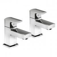 Essential Paron Bath Pillar Taps Pair, Chrome