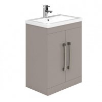 Essential Nevada 600mm Unit With Basin & 2 Doors, Cashmere Ash