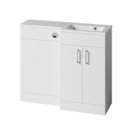 Essential Montana Right Hand 1200mm L-Shaped Unit with Basin, White