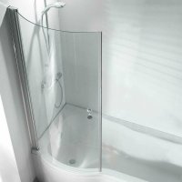 Essential P Shaped 715 x 1433mm Bath Screen