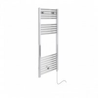 Essential Straight Electric Chrome 920 x 480mm Towel Warmer