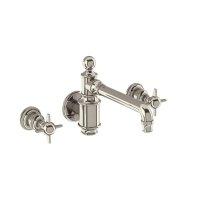 Arcade 3 Hole Wall Mounted Basin Mixer (Nickel)