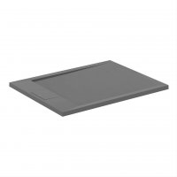 Ideal Standard i.life Ultra Flat S 900 x 700mm Rectangular Shower Tray with Waste - Concrete Grey
