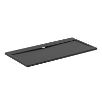 Ideal Standard i.life Ultra Flat S 1600 x 800mm Rectangular Shower Tray with Waste - Jet Black