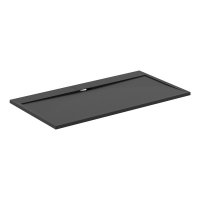 Ideal Standard i.life Ultra Flat S 1700 x 800mm Rectangular Shower Tray with Waste - Jet Black