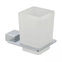 Vado Phase Frosted Glass Tumbler and Holder