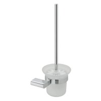 Vado Photon Toilet Brush and Frosted Glass Holder