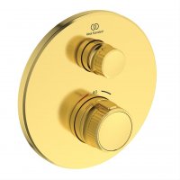 Ideal Standard Ceratherm Navigo Built-In Round Thermostatic 1 Outlet Brushed Gold Shower Mixer
