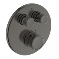 Ideal Standard Ceratherm Navigo Built-In Round Thermostatic 2 Outlet Magnetic Grey Shower Mixer