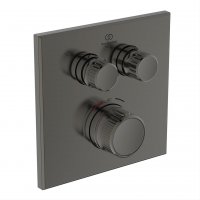 Ideal Standard Ceratherm Navigo Built-In Square Thermostatic 2 Outlet Magnetic Grey Shower Mixer