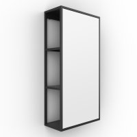 Origins Living Dockside Mirror With Open Shelving 30 Black - 30x60cm