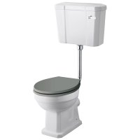 Harrogate Low Level Toilet with Spa Grey Soft Close Seat