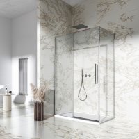 Dawn Asteria 1000 x 700mm Slim Sliding Door with Side Panel Left Hand
