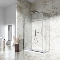 Dawn Asteria 1000 x 900mm Slim Sliding Door with Side Panel Left Hand