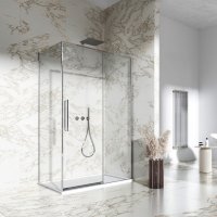 Dawn Asteria 1400 x 760mm Slim Sliding Door with Side Panel Right Hand