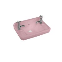 Burlington Edwardian Confetti Pink 51cm 2 Tap Hole Cloakroom Basin