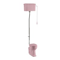 Burlington Bespoke Confetti Pink WC Suite with High Level Cistern