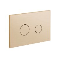 Vado Individual Round Button Flush Plate - Brushed Gold
