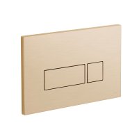 Vado Individual Square Button Flush Plate - Brushed Gold