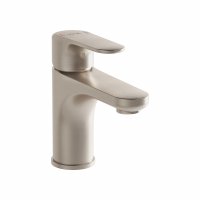 Vitra Root Round Compact Basin Mixer - Brushed Nickel