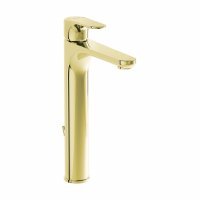 Vitra Root Tall Basin Mixer with Pop-up Waste - Gold
