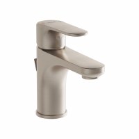 Vitra Root Compact Basin Mixer with Pop-up Waste - Brushed Nickel