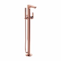 Vitra Root Floor-Standing Bath Mixer with Hand Shower - Copper