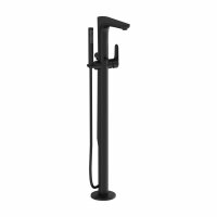 Vitra Root Floor-Standing Bath Mixer with Hand Shower - Matt Black