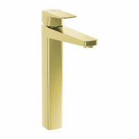 Vitra Root Square Tall Basin Mixer for Bowls - Gold