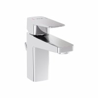 Vitra Root Square Compact Basin Mixer with Pop-up Waste - Chrome