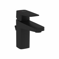 Vitra Root Square Compact Basin Mixer with Pop-up Waste - Matt Black