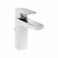 Vitra Root Square Basin Mixer with Pop-up Waste - Chrome