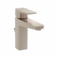 Vitra Root Square Basin Mixer with Pop-up Waste - Brushed Nickel