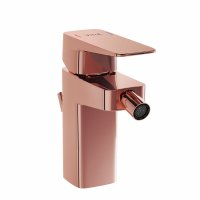 Vitra Root Square Bidet Mixer with Pop-up Waste - Copper