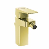 Vitra Root Square Bidet Mixer with Pop-up Waste - Gold