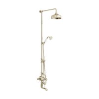 Booth & Co. Axbridge Cross 3 Outlet Exposed Shower Column with Bath Spout - Nickel