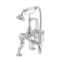 Booth & Co. Axbridge Lever Deck Mounted Bath Shower Mixer with Shower Kit - Chrome