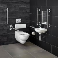 Armitage Shanks Contour 21 Doc M Wall Mounted Pack with Chrome Rails - Right Hand