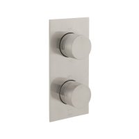 Vado Individual Knurled Accents 2 Outlet Thermostatic Shower Valve - Brushed Nickel