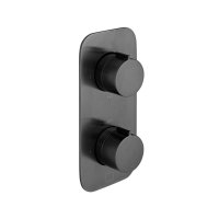 Vado Individual Tablet Altitude 2 Outlet Thermostatic Shower Valve With All-Flow Function - Brushed Black
