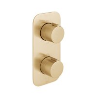 Vado Individual Tablet Altitude 2 Outlet Thermostatic Shower Valve With All-Flow Function - Brushed Gold