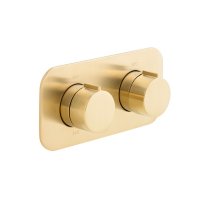 Vado Individual Tablet Altitude 2 Outlet Thermostatic Shower Valve With All-Flow Function - Brushed Gold